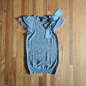 Mango grey short sleeve wool blend top